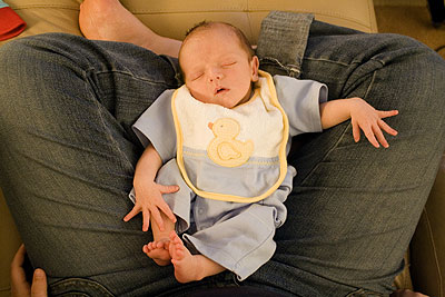 Ethan on Laura's lap