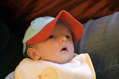 Ethan with a little hat