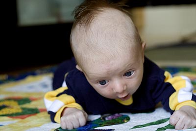 Ethan lifting his noggin