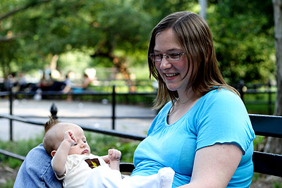 Laura and Ethan in Washington Square Park
