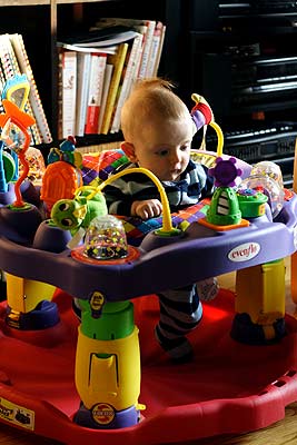 Ethan on his flying saucer