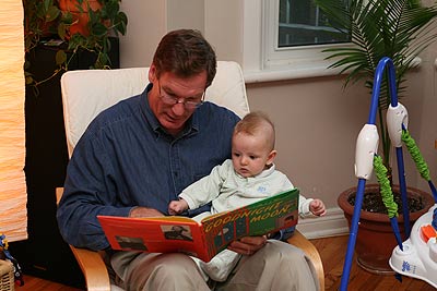 Dad and Ethan at Story Time