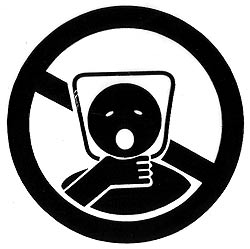 warning man bag