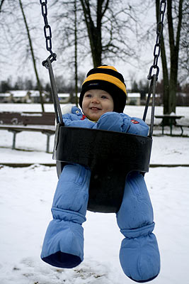 Ethan on swing