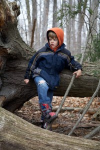 ethan in the woods